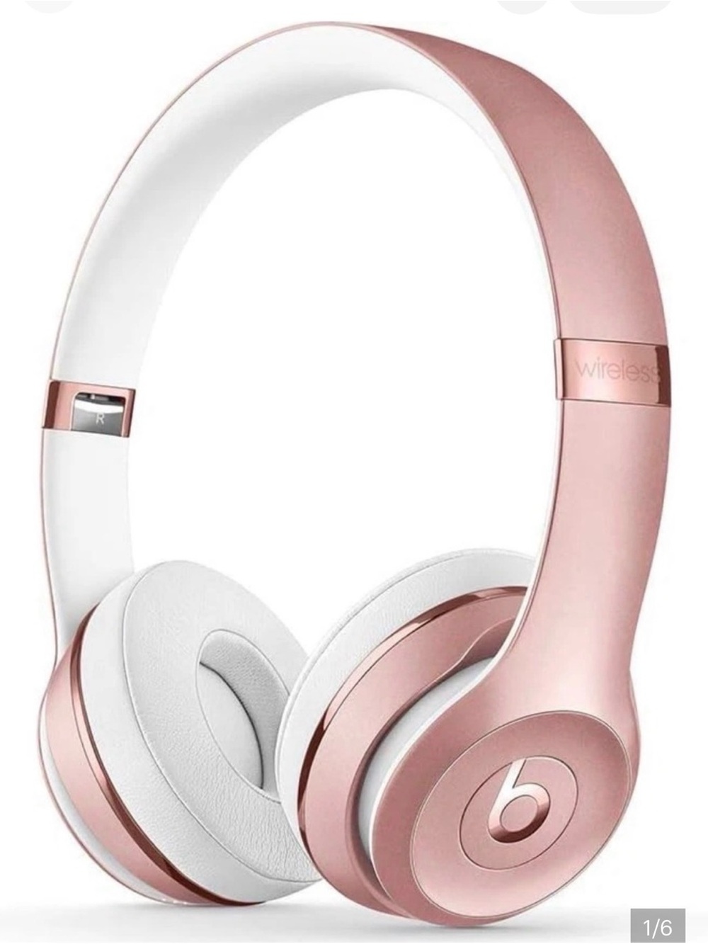 Beats by Dre Over-Ear Headphones in Rose Gold and White